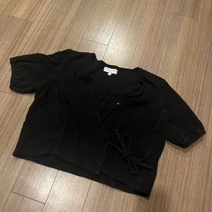 Madewell black tie top